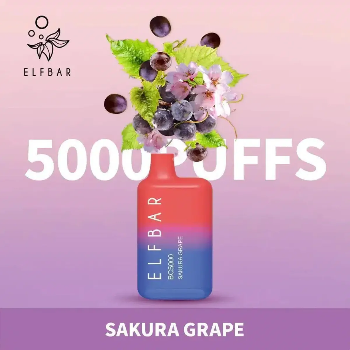 Elf Bar 5000 Puffs - Sakura Grape