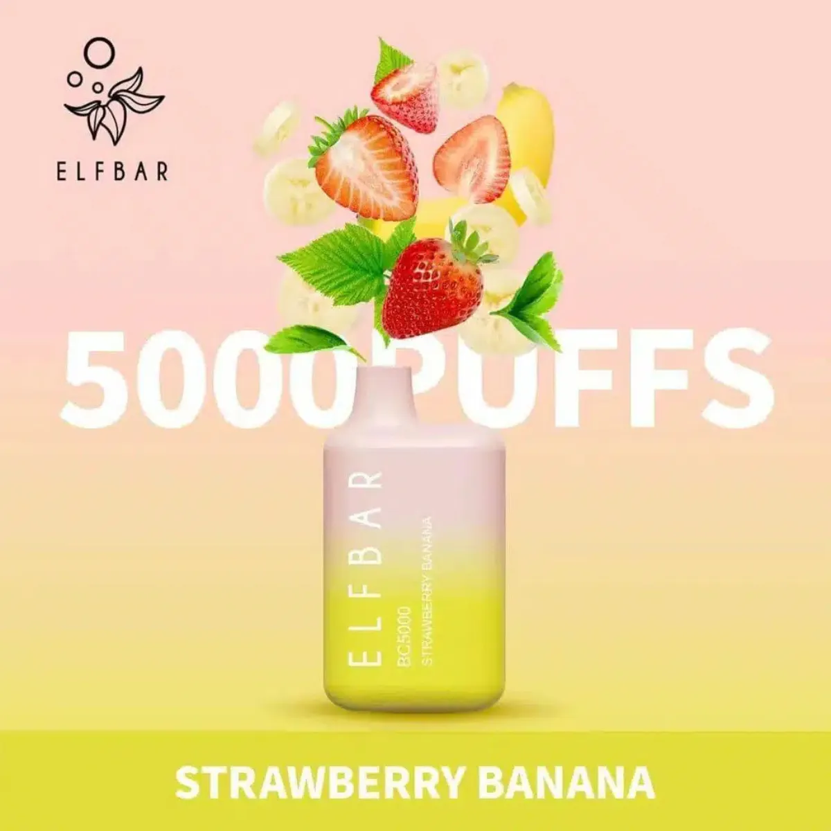 Elf Bar 5000 Puffs - Strawberry Banana