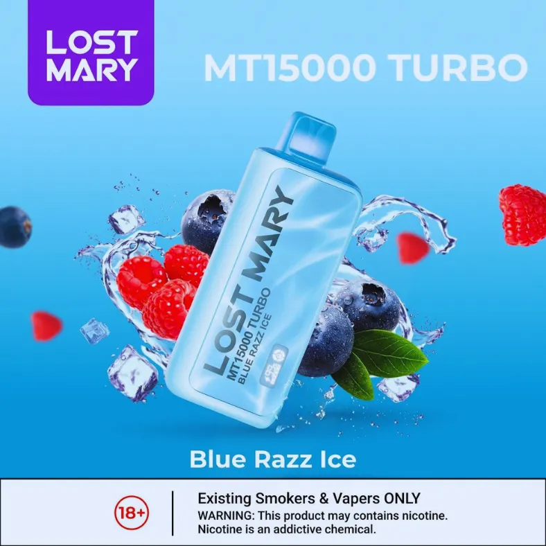 LOST MARY MT15000 TURBO - Blue Razz Ice