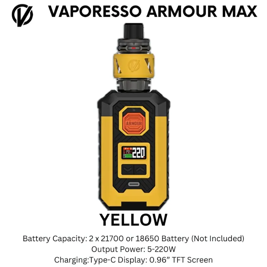 Best VAPORESSO Armour Max Pod Mod 220W Kit - Yellow near me